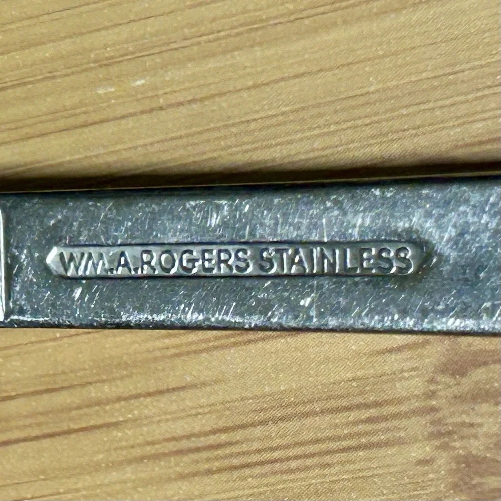 Oneida WM A Rogers Northland Serving Spoon Fork Stainless Steel Vintage 3 pc Set